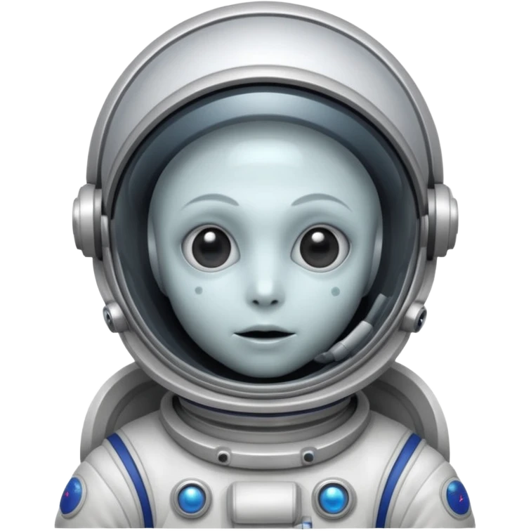 alien Three-eyed white Astronaut emoji