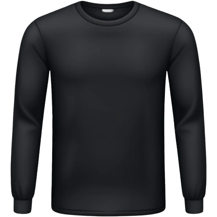 plain isolated black long sleeve shirt emoji