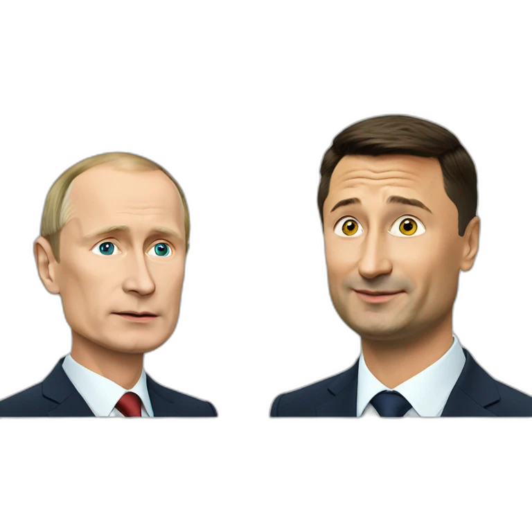 Putin with Zelensky  emoji