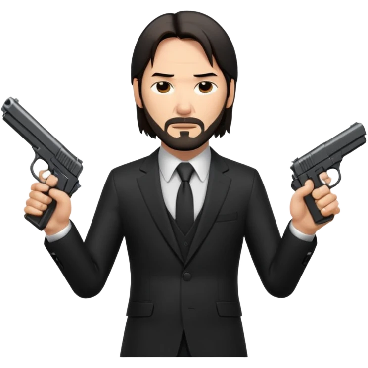john wick holding pistol emoji