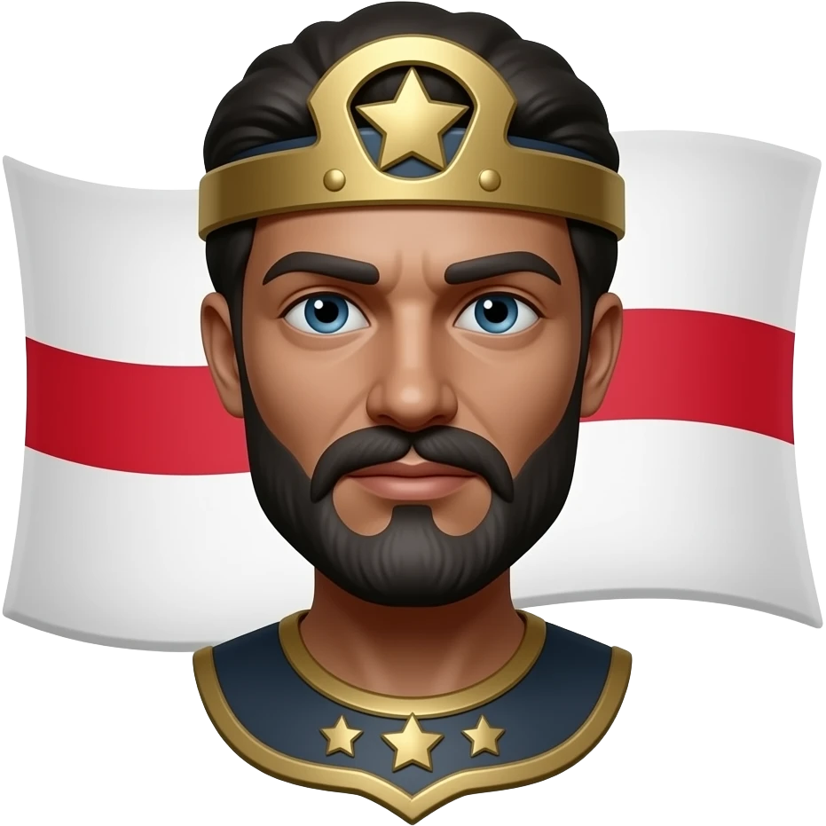 Drapeau à fond blanc avec la tête de maure corse emoji