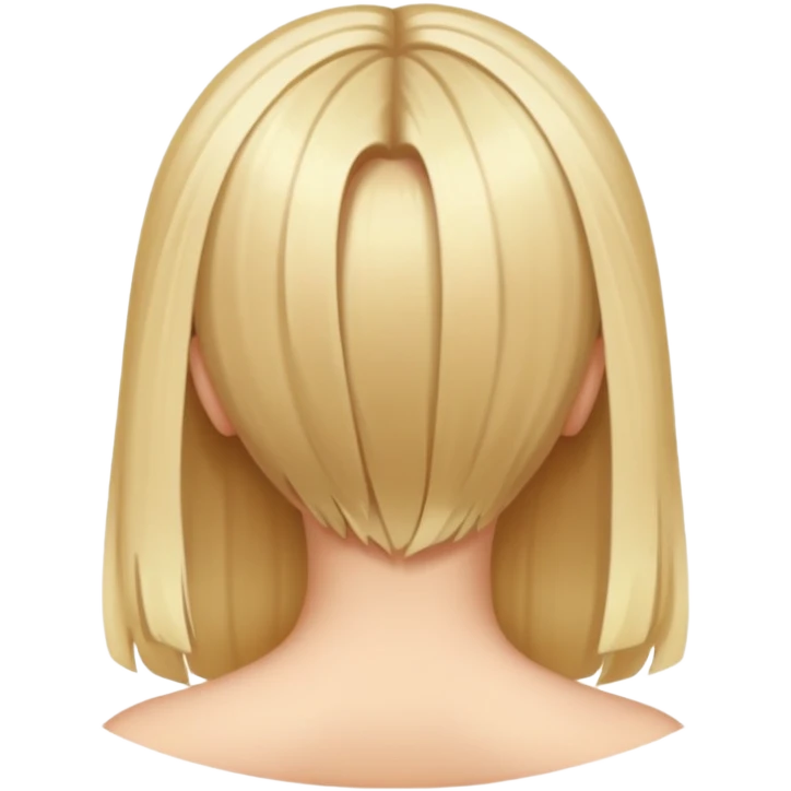 Blond girl back of head  emoji