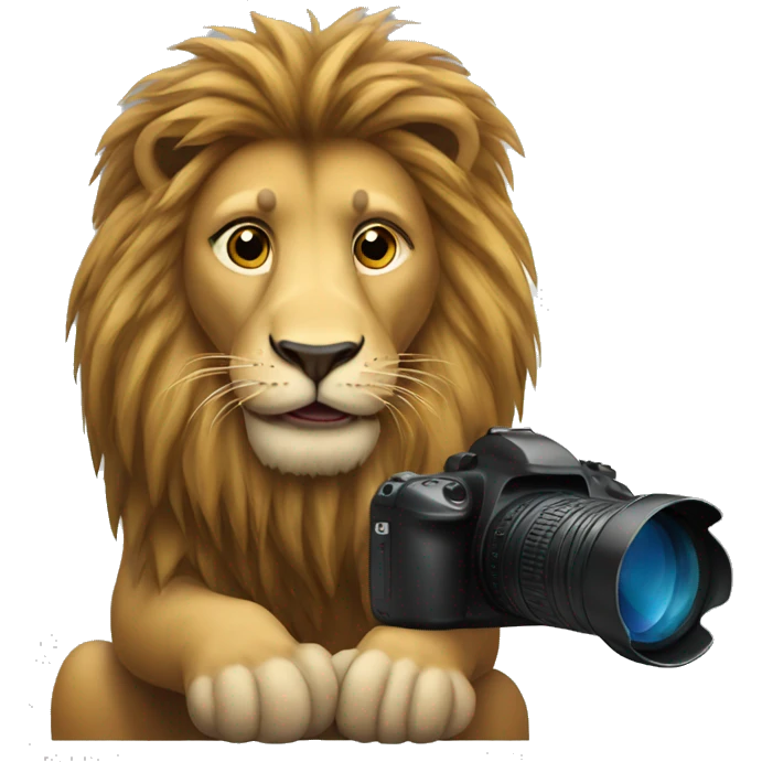 Lion photographer emoji