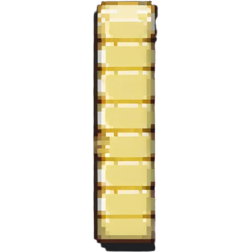 butter stick, simple and blocky pixel art style emoji