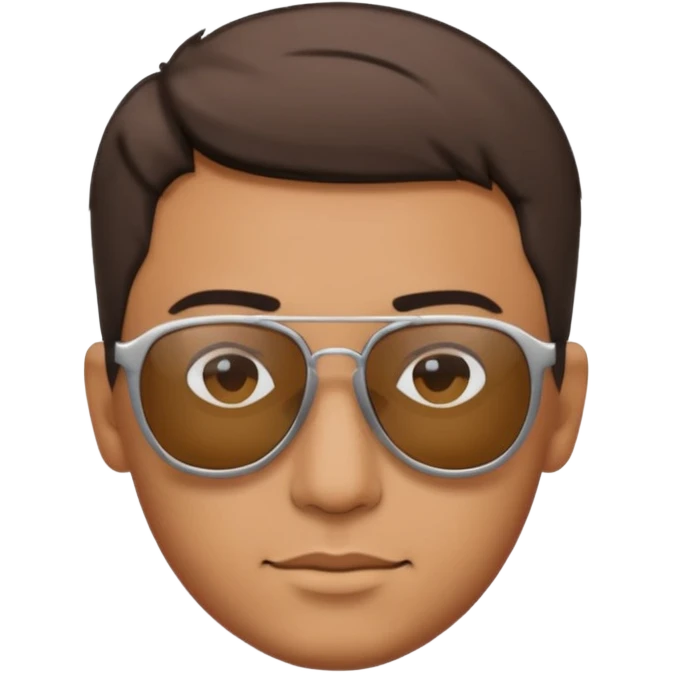 man with short hair and sunglasses emoji