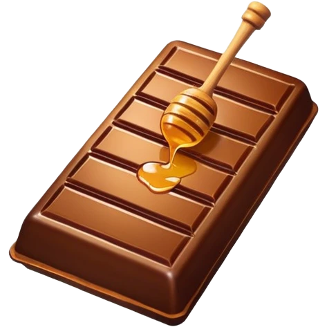chocolate bar with honey on top emoji