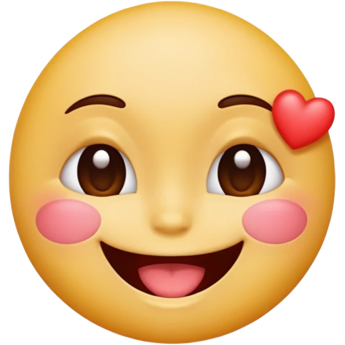 A single emoji that's feeling extreme happiness. Blushing and feeling in love. Grinning and smiling and making a kissy face. Something sweet and perfect to send to someone you love. Not a familiar love something deep and profound. Something unique. emoji