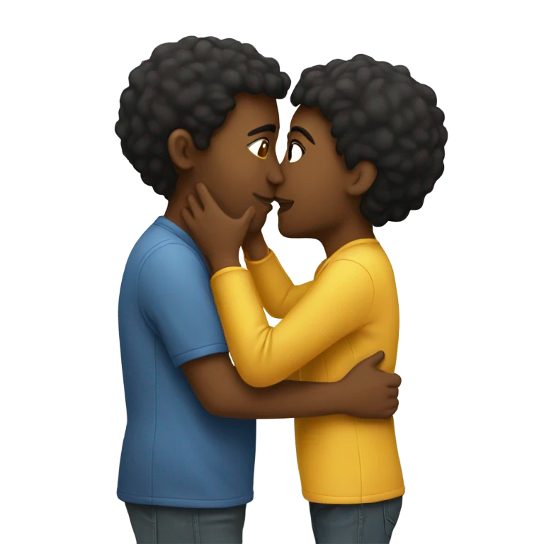 Two people kissing emoji