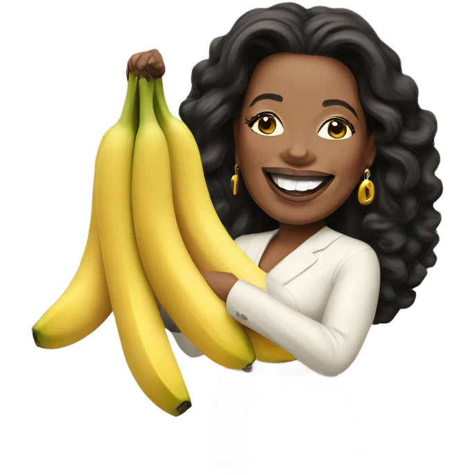 Oprah with a banana emoji