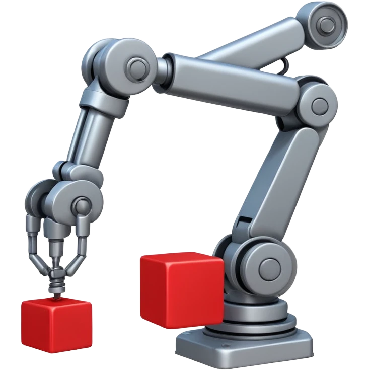 robot arm which is picking block emoji