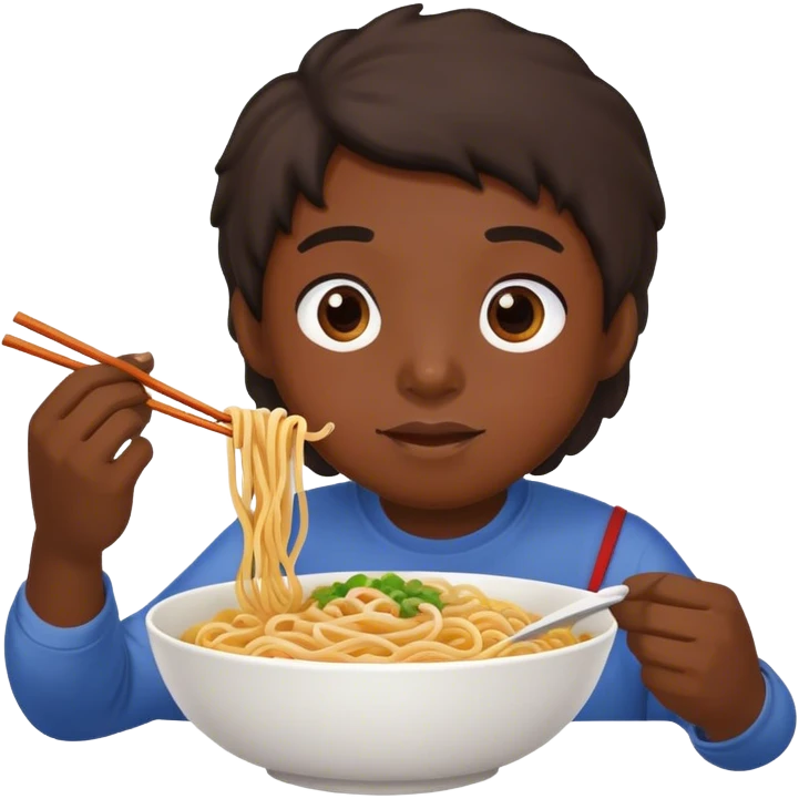 Paras eating noodles  emoji