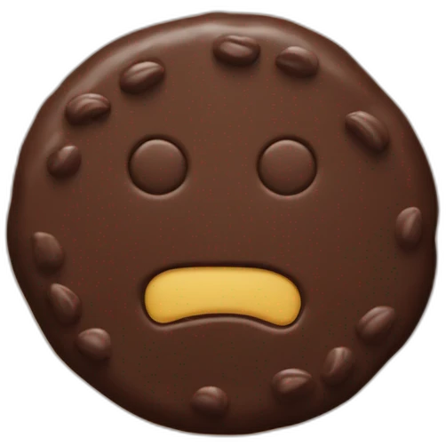 One chocolate cookie emoji