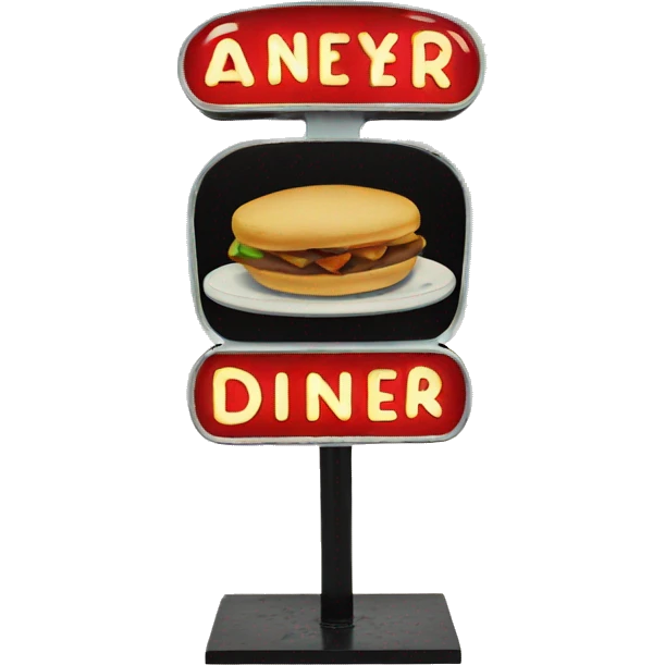 50's diner sign vintage emoji