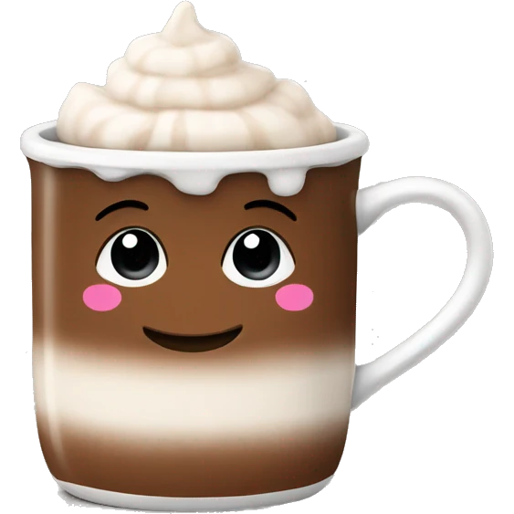 Hot cocoa in a cute neutral mug emoji