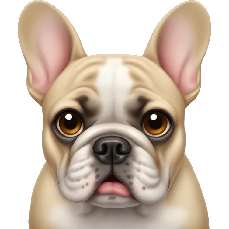 Upset French bulldog  emoji