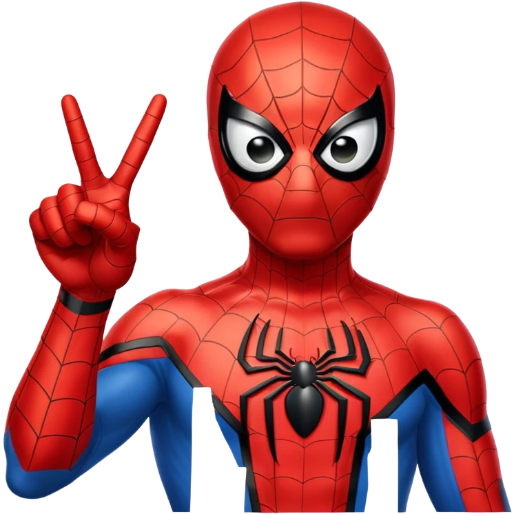 Spider-Man giving a peace sign  emoji