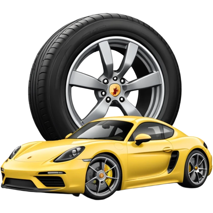 White Chalk colored exterior 2024 Porsche 718 Cayman GTS 4.0 with yellow ceramic brake calipers and dark silver anthracite rims emoji