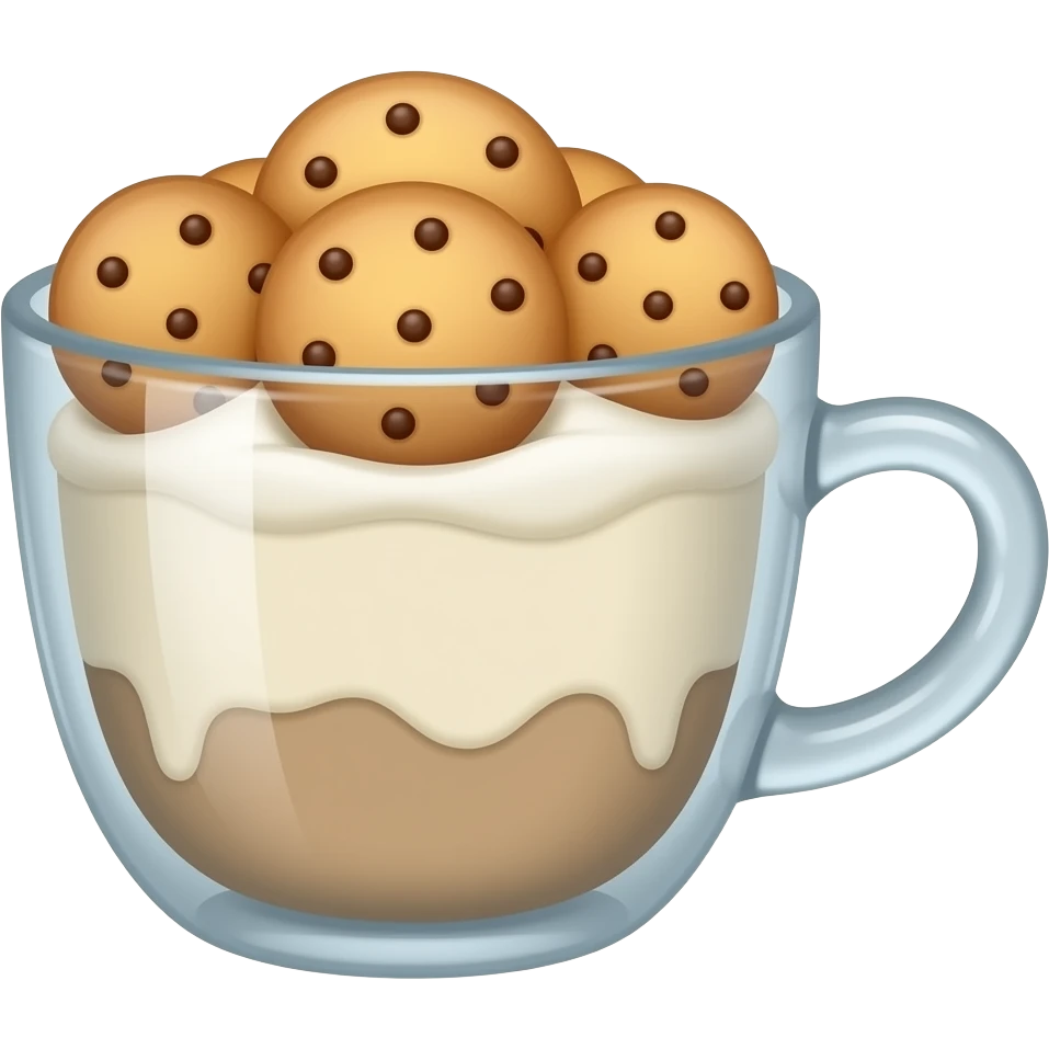 Cookies and cream cup emoji