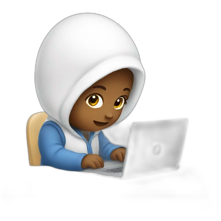 Newborn working on laptop emoji