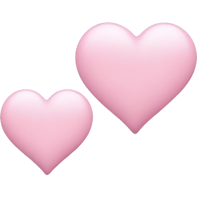 Baby pink heart lumps emoji