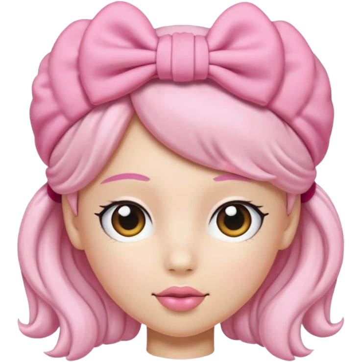 Pink puffy headband  emoji