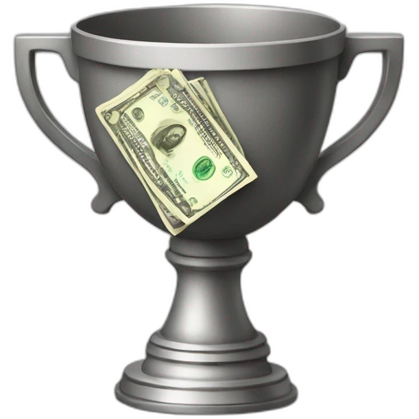 tournament cup with cash emoji