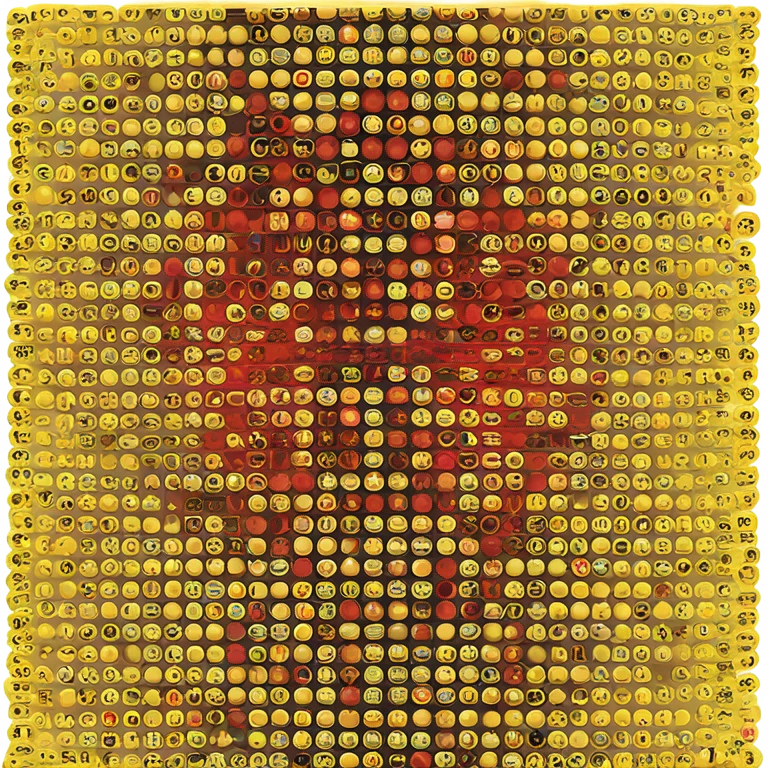 A rectangle with half black half red and medium sized yellow circle in it  emoji