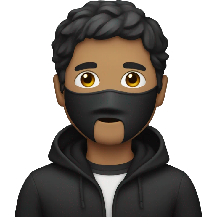 man with black mask emoji