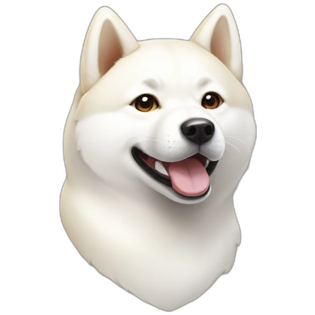 white shiba inu face emoji