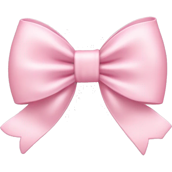 cute light pink bow emoji