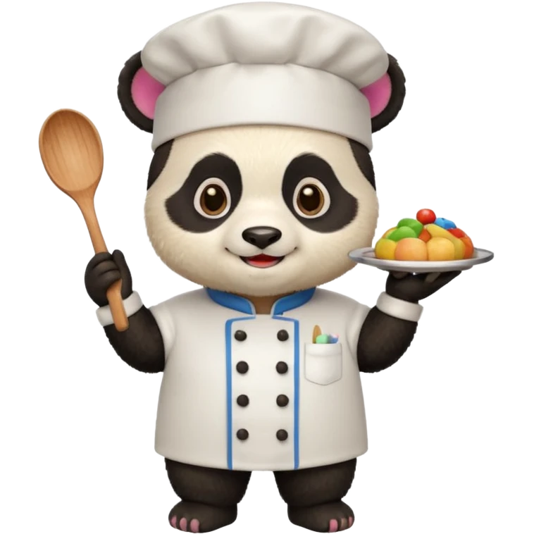 chef panda colorful chef costume emoji