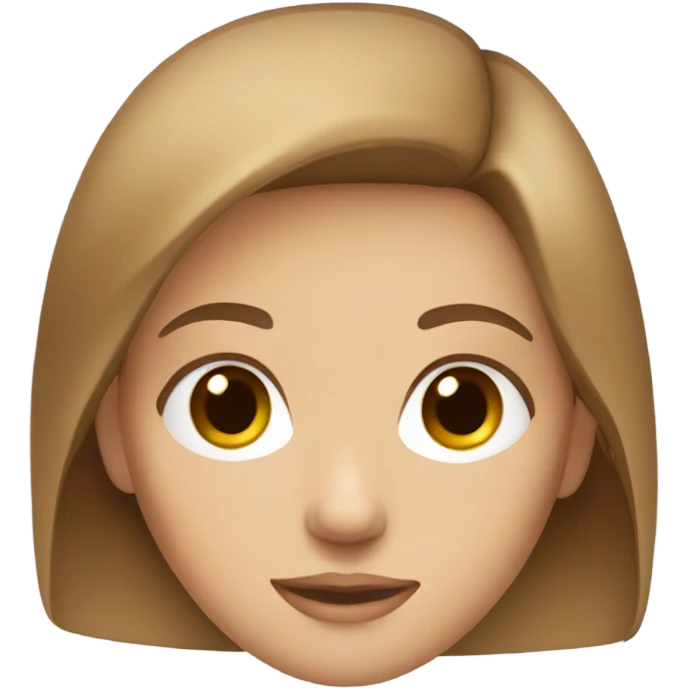 light brown hair girl with hazel eyes emoji