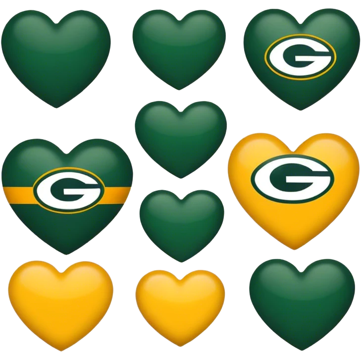 Packers color heart emoji  emoji