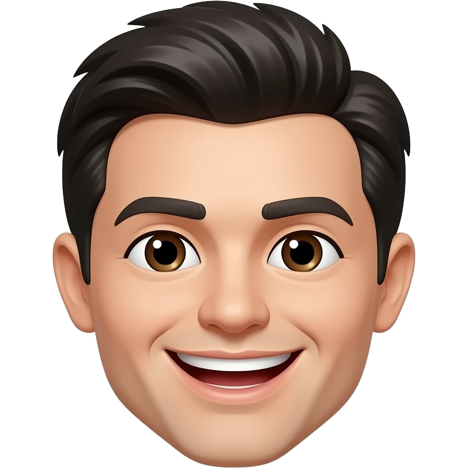 Make this emoji with dark hair emoji