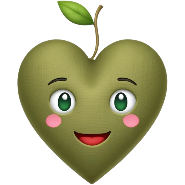 cœur kaki emoji