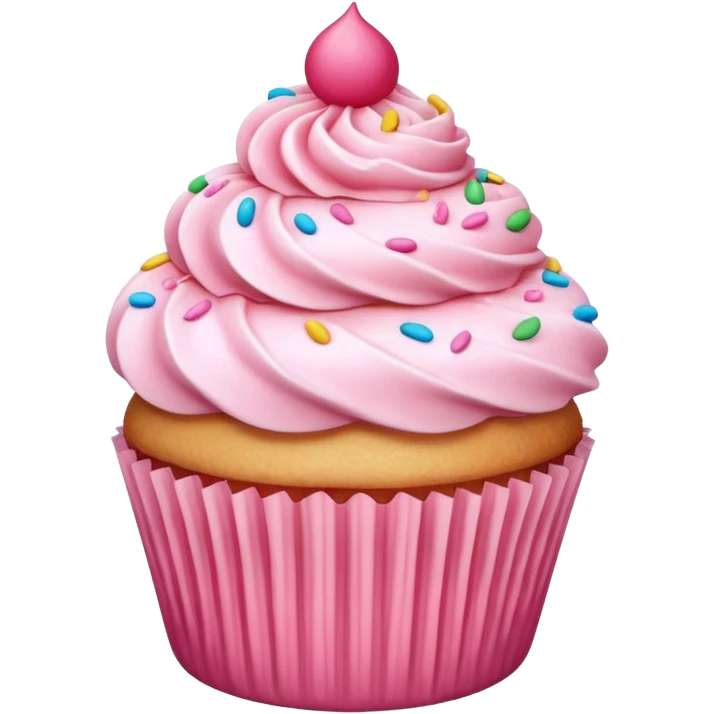 Cupcake with pink icing emoji