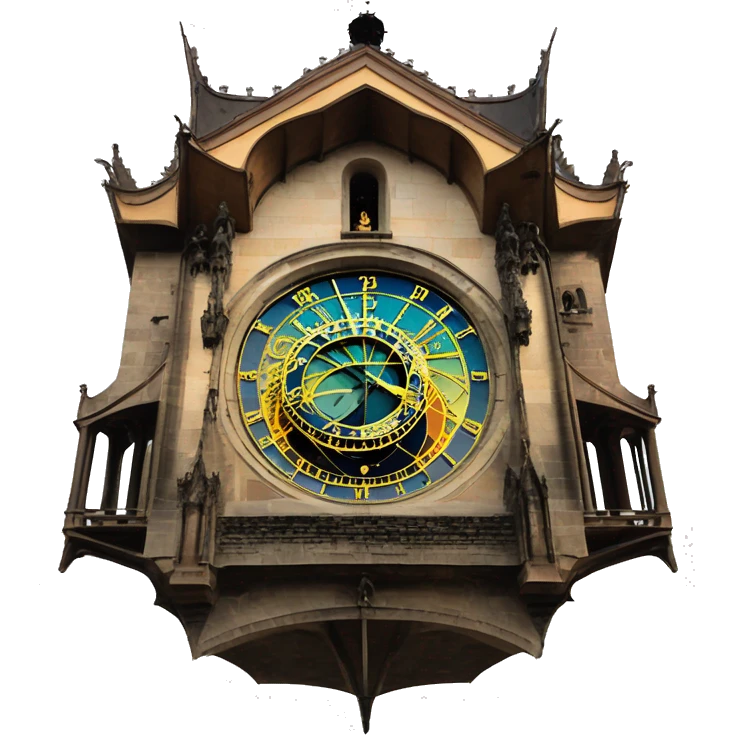 astronomical clock tower prague emoji