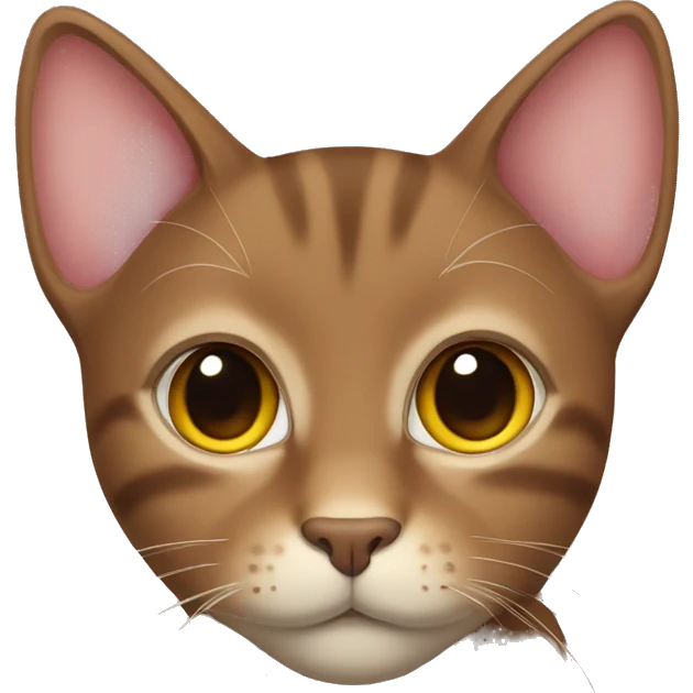 Brown cat heart eyes emoji