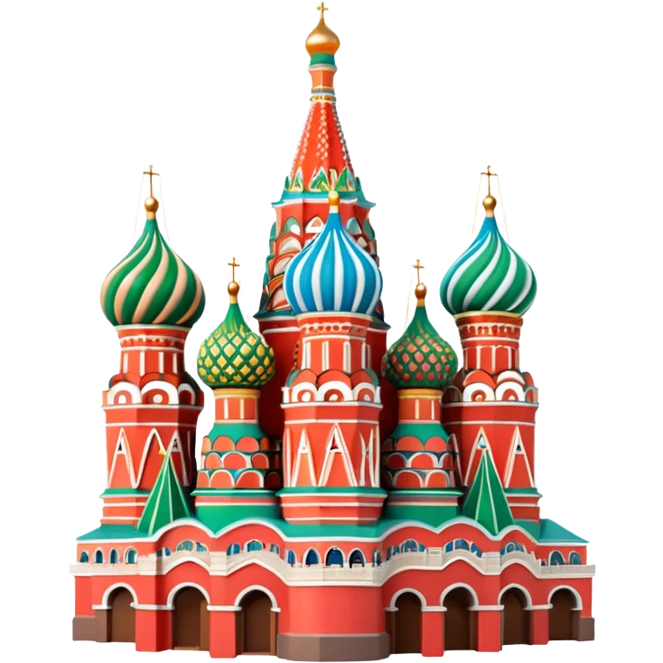 Moscow St. Basil's Cathedral in the form of a figurine emoji