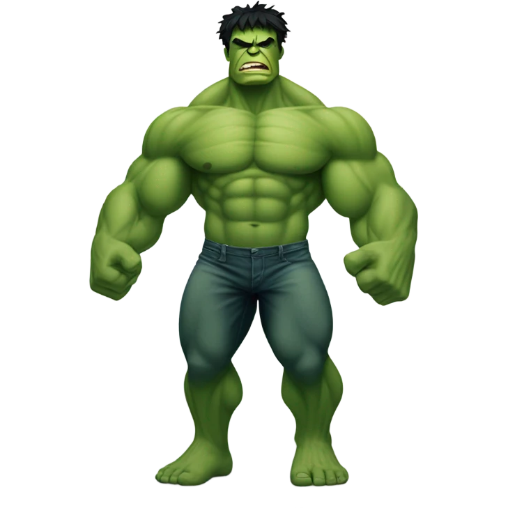 Hulk with no head emoji