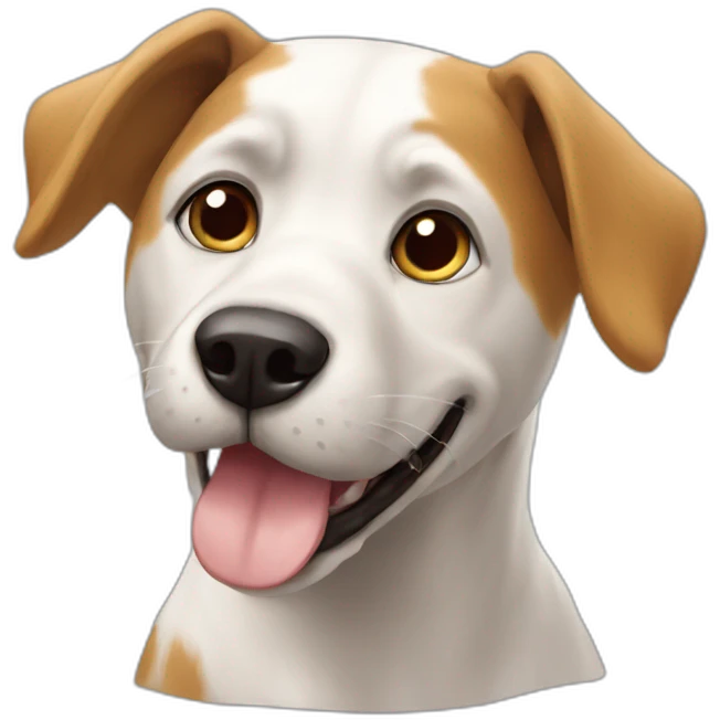 Chat sur un chien emoji
