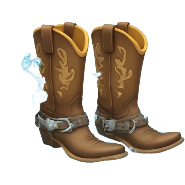 Cowboy boots in water emoji