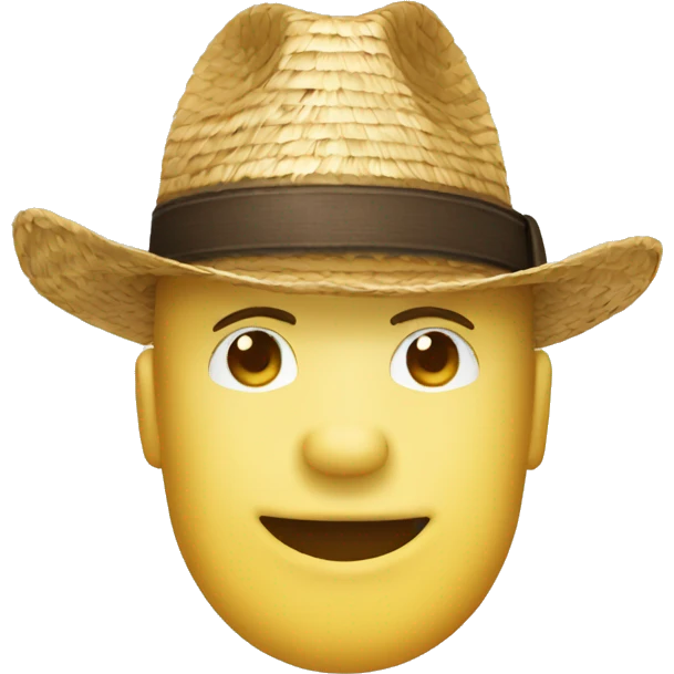 Chapeau de paille emoji