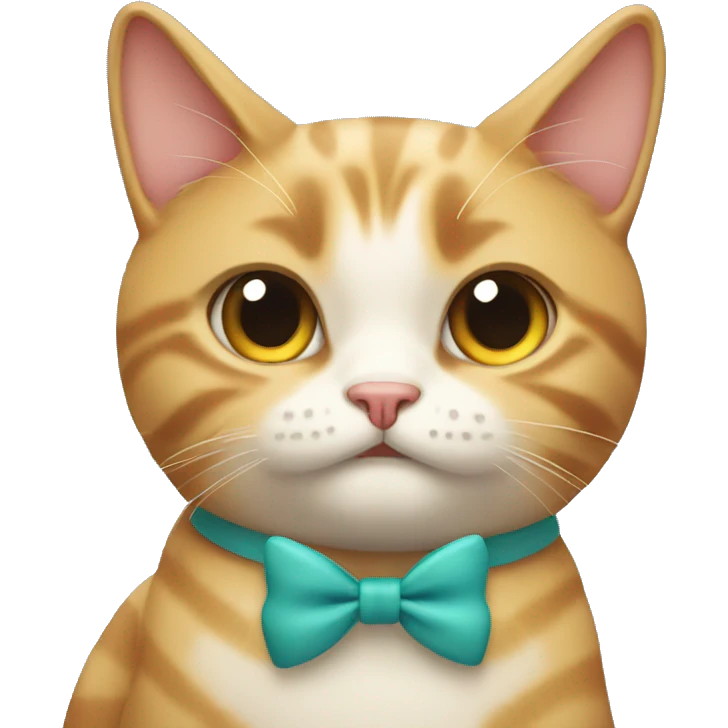 Cat with bow smirking  emoji