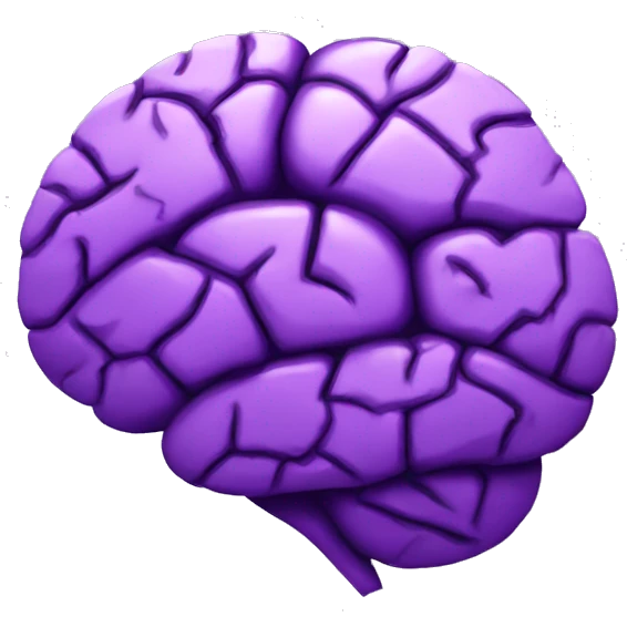 purple cracked brain emoji