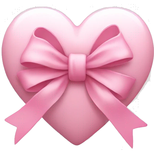 Light pink heart with a bow emoji