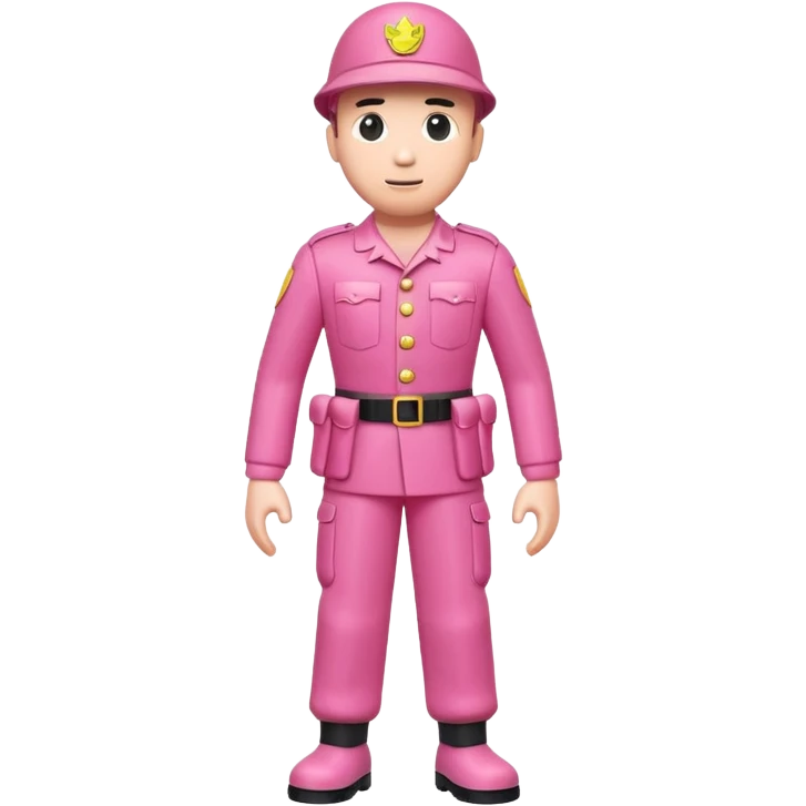 Pink army man  emoji