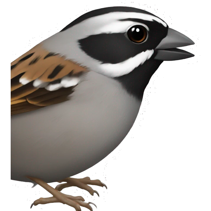 Sparrow black emoji