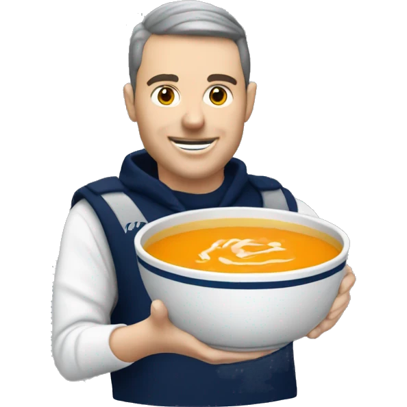 Penn state fan with a bowl of soup emoji