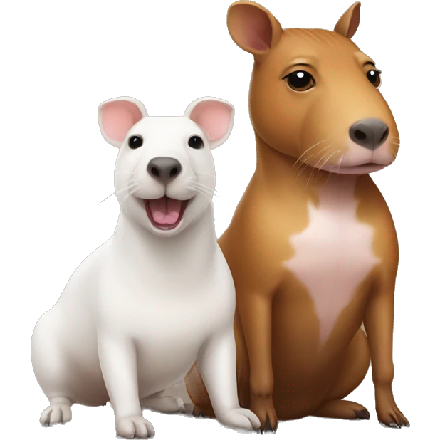 capybara and bull terrier  emoji